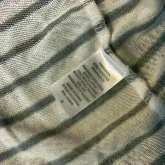 Women’s gray and white stripe cardigan. Size medium - Picture 3 of 3